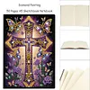 (US Local)50-Page A5 Size Cross Pattern Rhinestone Art Painting Notebook Kit for Gift