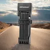 Bicycle Foldable Lock High Security Lock for Motorcycle Scooter E-Bike (Black)