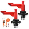 [US Local Warehouse] 2 Set of Shipping Container Wheel 6-Lug Kit with Ratchet Tie Container Wheel Kit 22000LBS Capacity Shipping Containers Axles for Moving 20ft-40ft Empty Containers