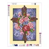 Diamond Painting -DIY Round Drill Rose Cross(35*45cm)