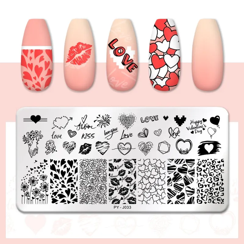 PICT YOU  Nail Stamping Plates Line Pictures Stencil Stainless Steel Nail Design for Printing Nail Art Image Plate Tool-Nail Inspo