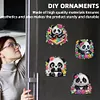 (US Local)6Pcs Acrylic 2D Flat Pandas Diamond Painting Fridge Magnet for Fridge Whiteboard