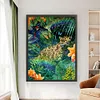>SALE<Full Embroidery Cotton Thread 11CT Printed Leopard Cross Stitch Artwork 50x65cm