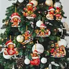 8Pcs Double Side Effect Acrylic Special Shaped Christmas Theme Xmas Trees Hanging Pendant Kits