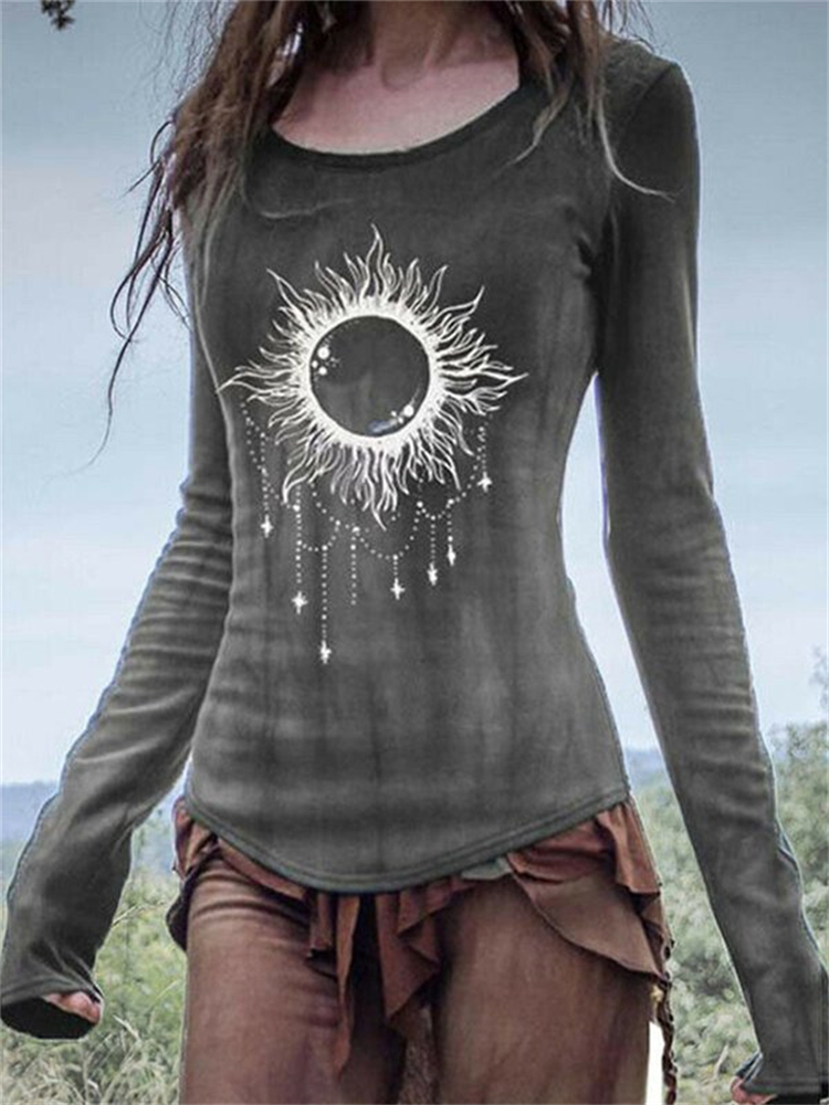 Sun Totem Tribal Tie Dye T Shirt elevenforest
