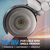 Brushless angle grinder tool with two 16.8V 2000mAh batteries, 5 cutting discs