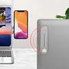 Notebook Screen Side Phone Holder, Laptop Stand Mount Aluminum Shrink Stand Flexible Expandable Tablet, Foldable, Fits Most Laptops and Smartphones
