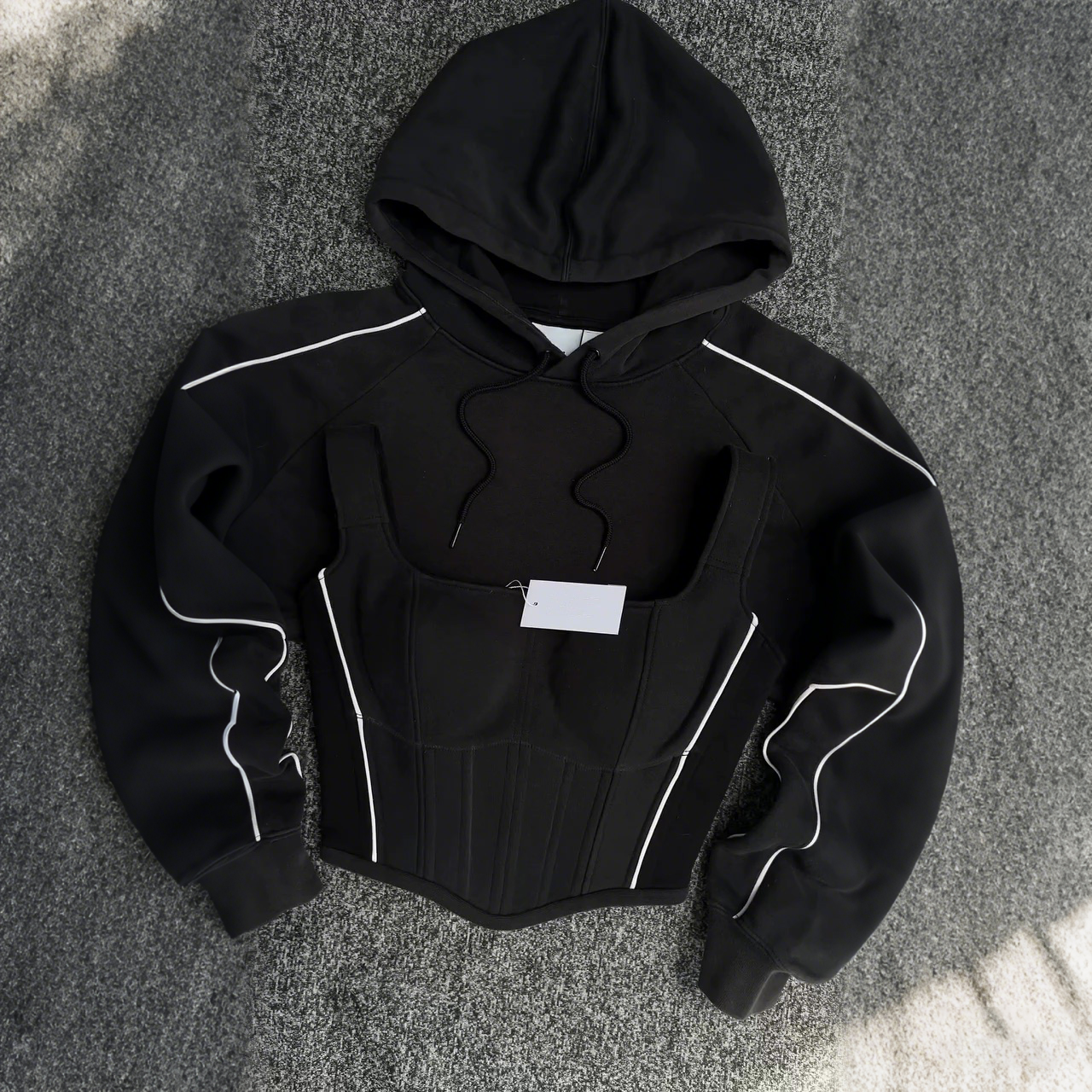 Custom Hoodie Corset Set Blending Sporty Vibes With A Touch Of Structure And Style