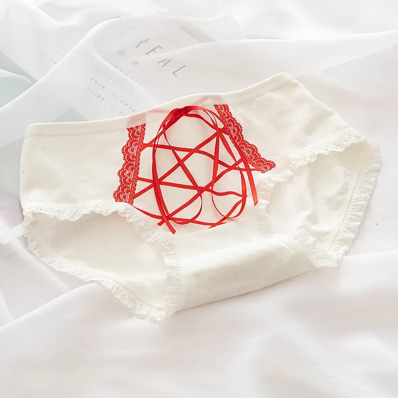 New Japanese Style Cotton Underwear Sexy Lace Panties Fashion Comfort Briefs Mid Waist Seamless Girl Underpants Female Lingerie