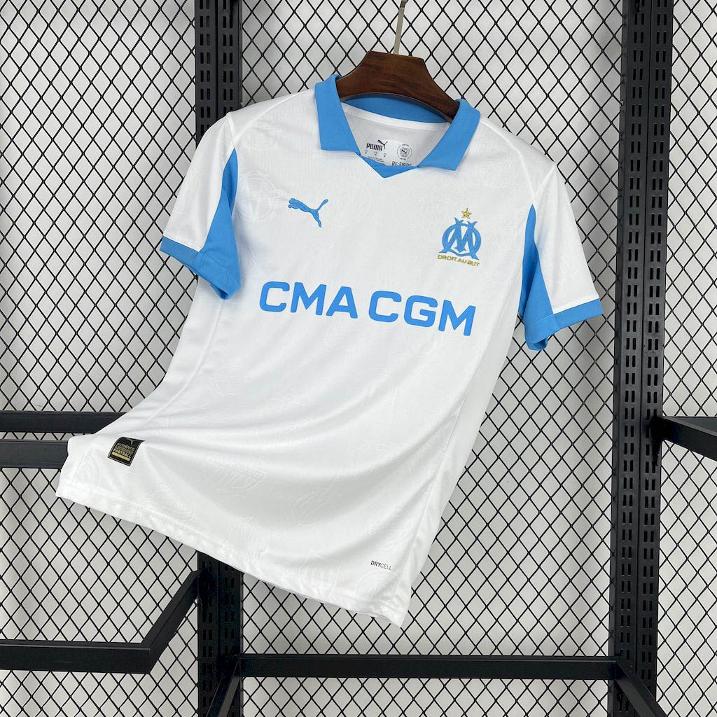 2025-2026 Olympique Marseille Home Football Shirt 1:1 Thai Quality Maxi Kit