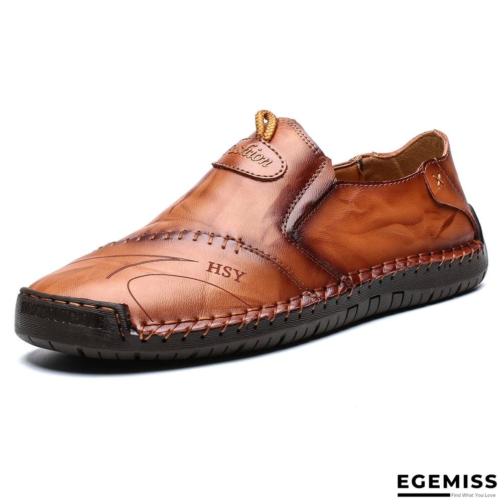 Genuine Leather Men's shoes Moccasins Loafers Shoes Waterproof Soft Breathable Flats | EGEMISS