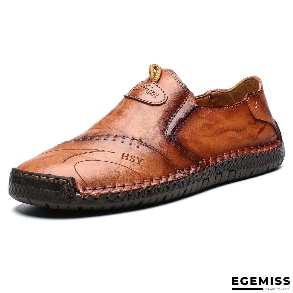 Genuine Leather Men's shoes Moccasins Loafers Shoes Waterproof Soft Breathable Flats | EGEMISS