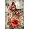 Butterfly Peony-Full Round Diamond Painting 40*60CM(Poster Style)