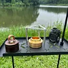 Portable Triangle Pot Holder Folding Campfire Tripod for Outdoor Folding Camping
