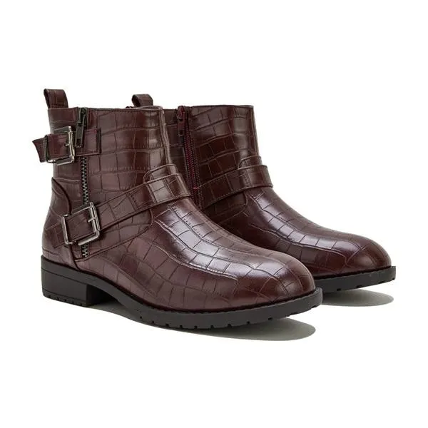 Women's Side Zipper Wide Fit Boots