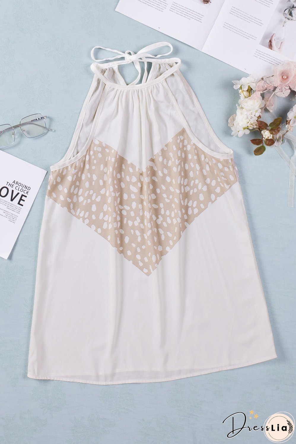 Spotted Splice Halter Tank