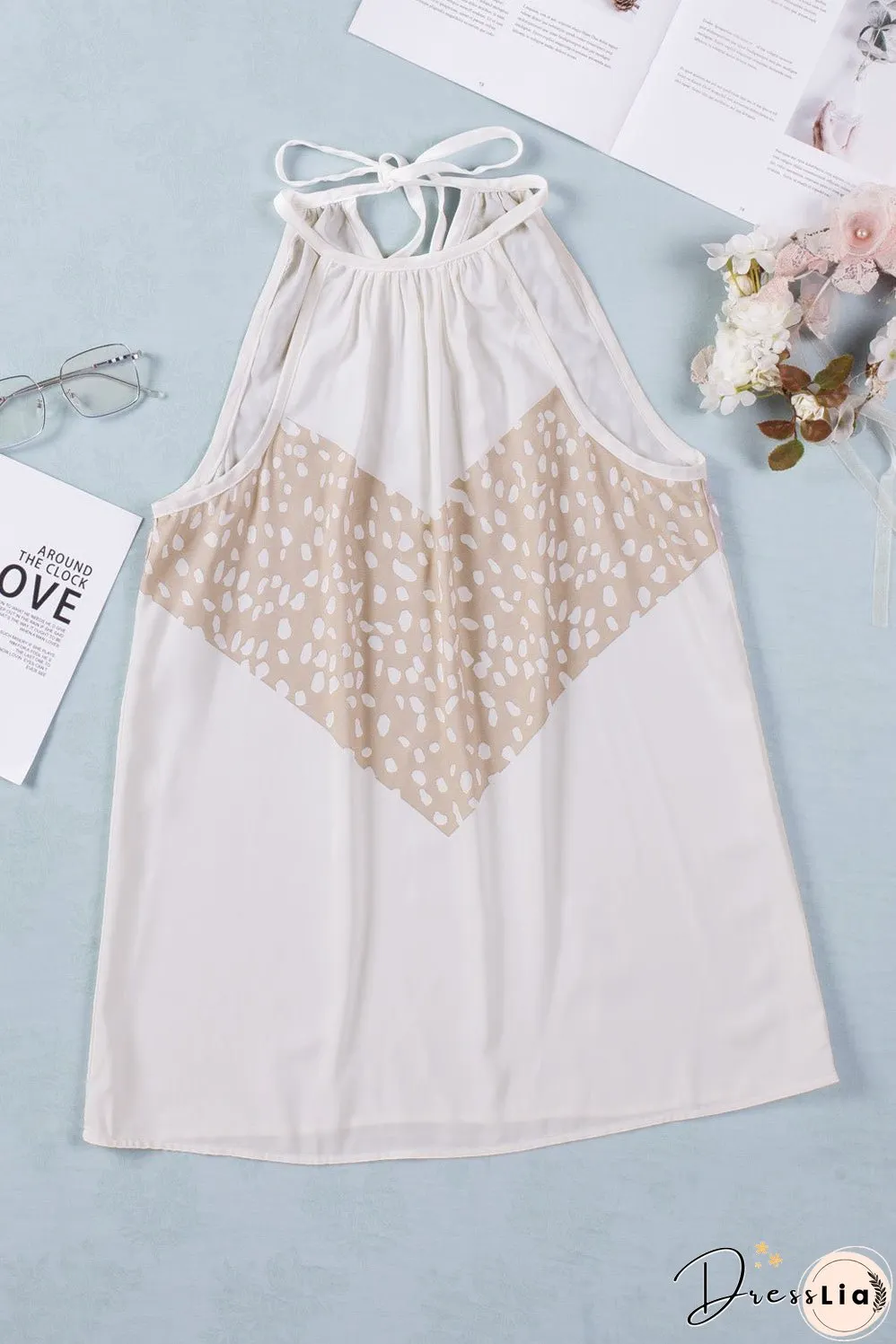 Spotted Splice Halter Tank