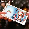 (US Local)12PCS DIY Xmas Pattern Rhinestone Diamond Art Mosaic Postcards for Celebrations