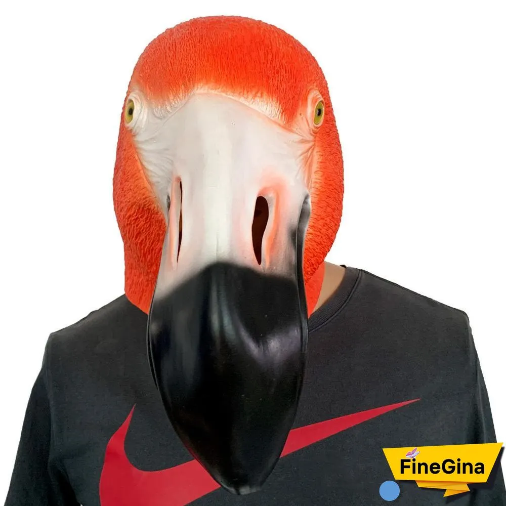 Halloween Flamingo Mask Halloween Animal Party Full Head Mask