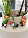 3 Pcs Climbing Funny Gnome Garden Statue Art Resin Dwarf Sculpture Home Decor