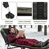 [US Local Warehouse] 33in Wide Camping Cots with Carry Bag Adjustable Sleeping Cot Foldable Bed Holds Up To 397LBS Easy To Set Up for Home Office Nap and Outdoor Beach