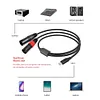 USB-C to Dual XLR 3Pin Cable Braided Type C to XLR Male Output Stereo Cord