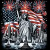(US Local)4Pack Independence Day-Special Shaped Diamond Painting Kit(30x30cm)