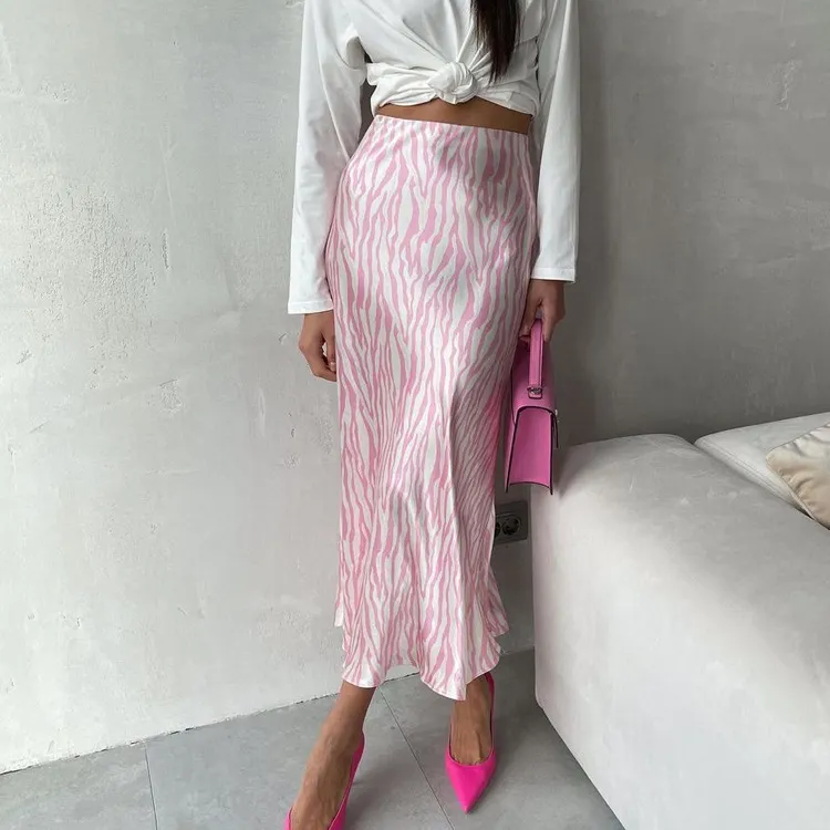 Churchf Churchf Women's Wear 2023 Summer Premium Sense French Print Skirt Women's Medium Long Fashion Fish Tail