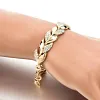 Bracelets feuille zircon