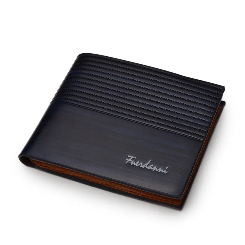 Retro Men's Wallet Business ID Card Holders Purse Small Leather Card Wallets Short Bifold Wallet for Men Slim Purses Male Wallet