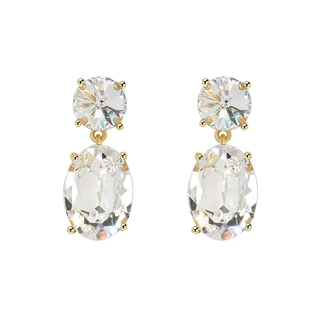Dvacaman New Shiny Rhinestone Earrings Tassel Drop Earrings For Women Luxury Jewelry Long Dangle Earrings 2022 Party Accessories