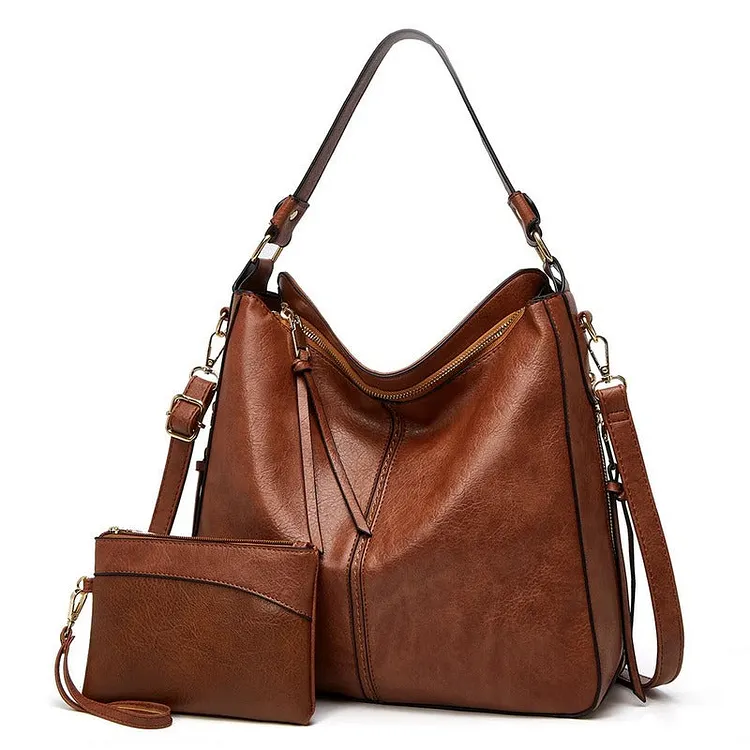 🔥Luxury Leather Hobo Anti-Theft Handbag + FREE Pouch Wallet The Cold Blanket