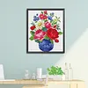 >SALE<Flowers Cross Stitch 11CT Stamped Canvas DIY Embroidery Needlework (0057)