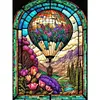 Diamond Painting-DIY Full Round Drill Stained Glass Hot Air Balloon(50*40 CM)