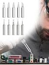 11 Pcs Soldering Iron Tips 900M Lead-Free Solder Iron Tip with Welding Sleeve