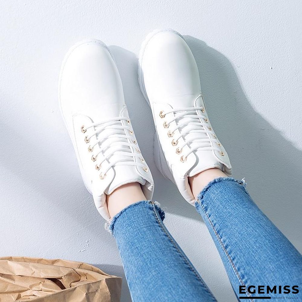 Autumn Early Winter Shoes Women Flat Heel Boots Fashion Keep warm Women's Boots Brand Woman Ankle Botas | EGEMISS
