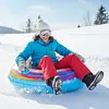 Inflatable Snow Tube Thickened Heavy Duty Snow Tube Sled with Handles for Adults