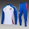 Joyfball 2024/2025 Lyon Half-Pull Training Suit White Jersey 1:1 Thai Quality Set