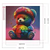 Colourful Bear - Round AB Drills Diamond Painting(45*45cm)