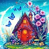 >SALE<5D DIY Full Round Drill Diamond Painting Chalet Decor 40x40cm