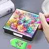 Butterfly Leather Diamond Art Note Box with 160 Sheets of Paper for Beginners