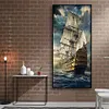 (Big Size) Sailing Ship - Full Round Diamond Painting  40*80cm