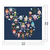 11CT Cartoon Mickey mouse head Character - Stamped Cross Stitch 46*51cm/18.11*20.08in Mickey Avatar