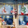 (US Local)12Pcs Xmas Theme  DIY Diamond Christmas Tree Pendant Wall Door Decoration