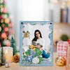 Floral Special Shape Diamond Painting Photo Frame Home Decor (Christmas Blue)