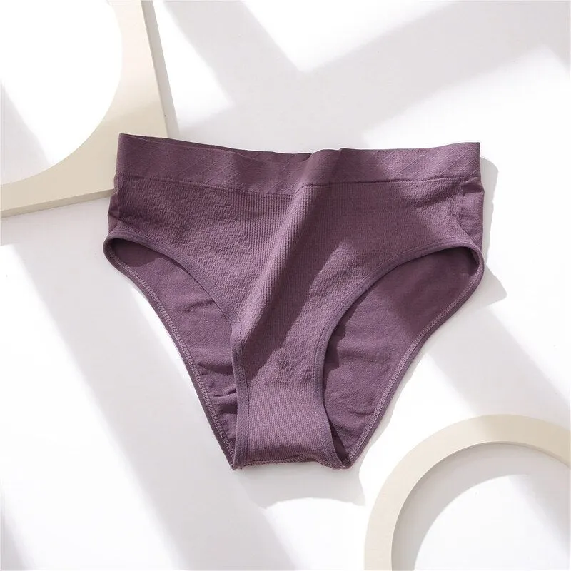 FINETOO Mid-Rise Seamless Underwear Women M-2XL Plus Size Panties 1/2Pcs Soft Ladies Briefs Underpants Female Lingerie 10 Colors