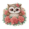 Wooden Rose Owl DIY Diamond Art Craft Wall Hooks A Row of 3 Hooks Kit