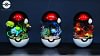 First Generation Starter Pokemon Charmander & Squirtle with LED - Pokemon Resin Statue - BallBall Studio