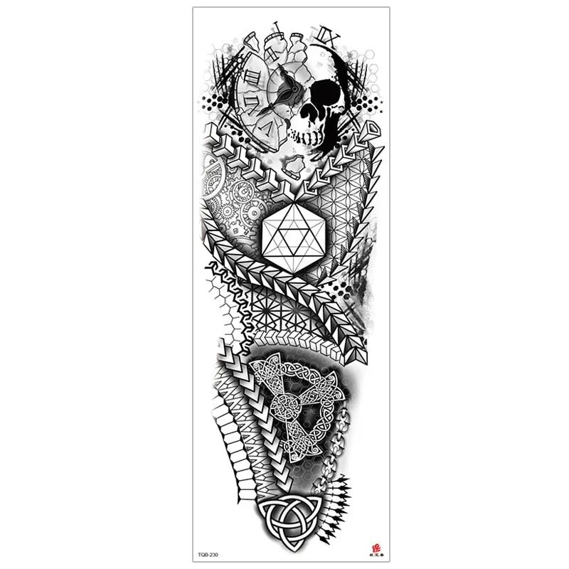 temporary tattoos for men robot full arm sleeve tattoo mechanical lion tiger waterproof tatto fake tatoo stickers body tatoo art