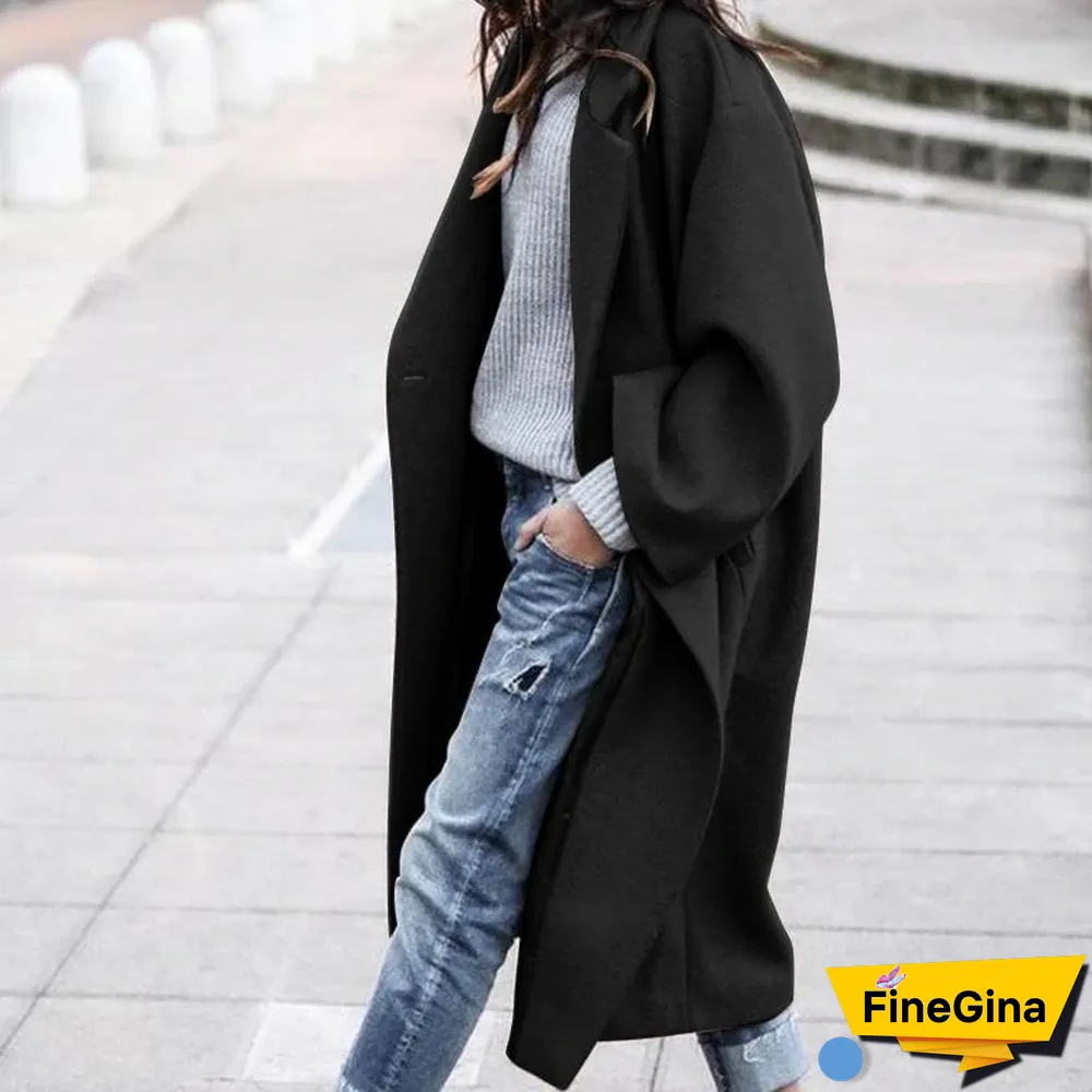 Women Long Outerwear Warm Fashion Coat